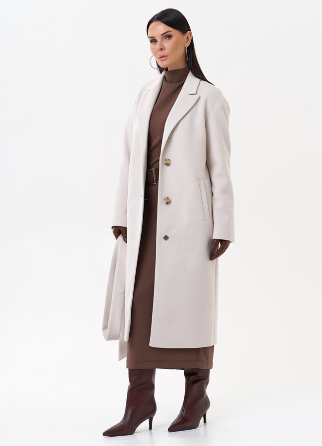Женское пальто с английским воротником модель № 29546 универмаг малина