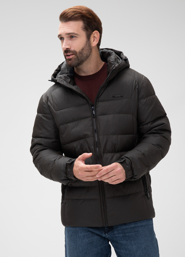 Мужской пуховик с капюшоном  модель № 28873 в рассрочку