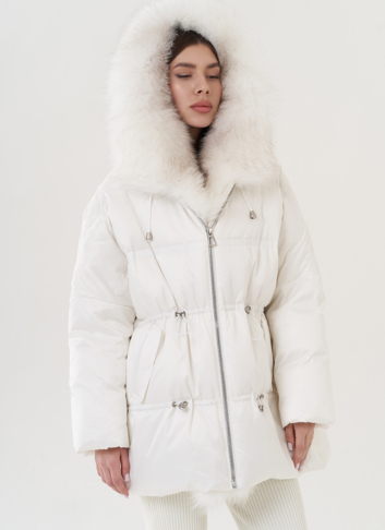 Пуховик женский с капюшоном 