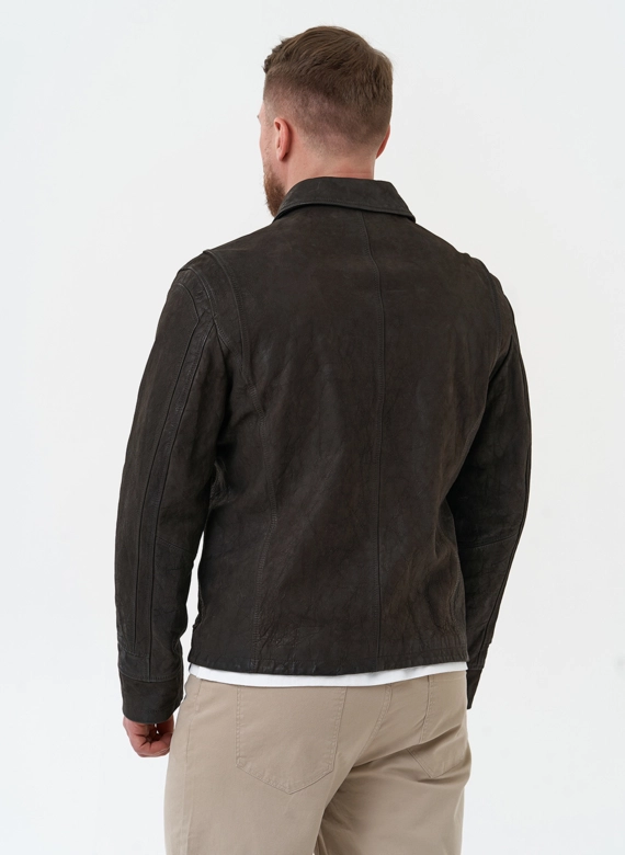 Мужская куртка из натуральной кожи  фото