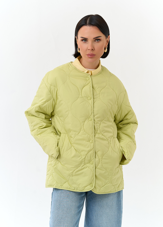 Женская утепленная куртка модель № 32757 меха малина