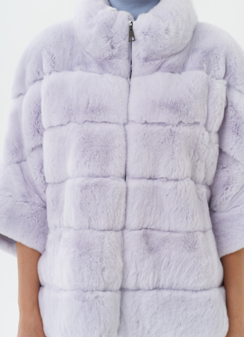 Короткая шуба из меха кролика