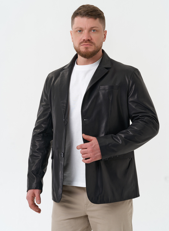 Мужской пиджак из натуральной кожи
