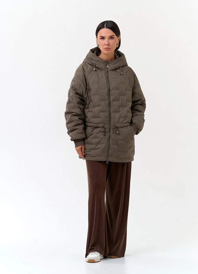 Женская куртка с капюшоном модель № 33793 универмаг малина
