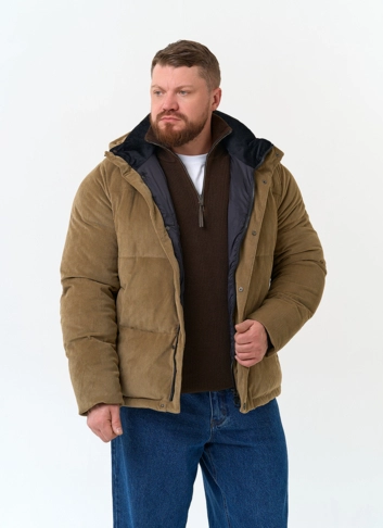 Мужской пуховик с капюшоном фото