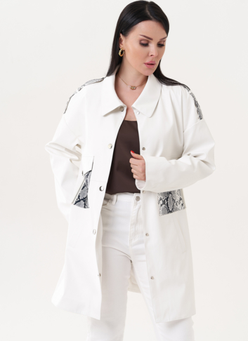 Жакет-рубашка с анималистичными вставками