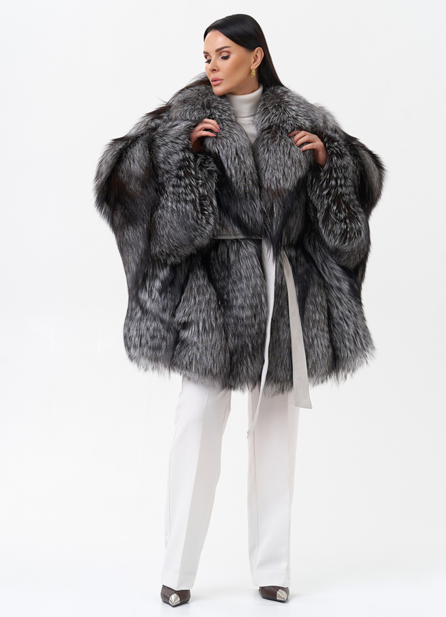 Шуба из чернобурой лисы модель № 29467 в рассрочку