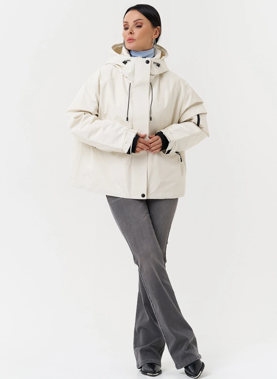 Двойная утепленная куртка с капюшоном фото