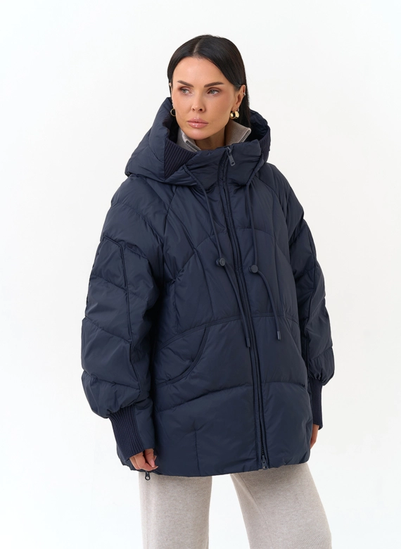 Женский пуховик с капюшоном фото
