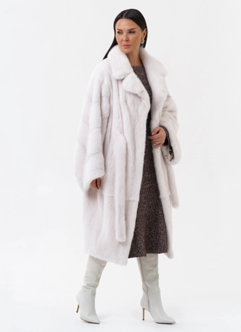 Светлая норковая шуба