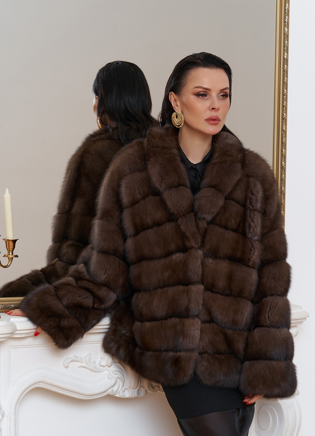 Куртка из баргузинского соболя модель № 29880 универмаг малина