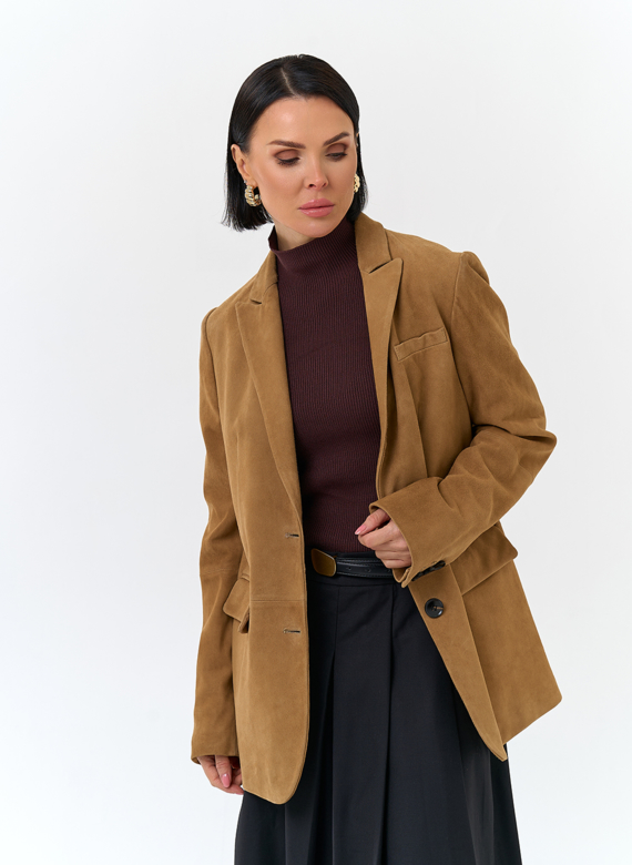 Жакет из натуральной замши