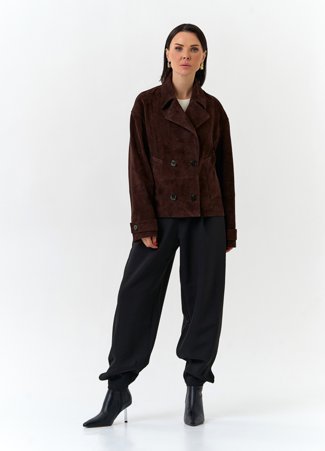 Женская куртка из натуральной замши модель № 32525 в кредит