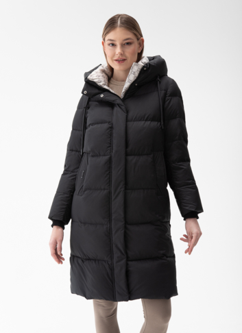 Женский пуховик с капюшоном 