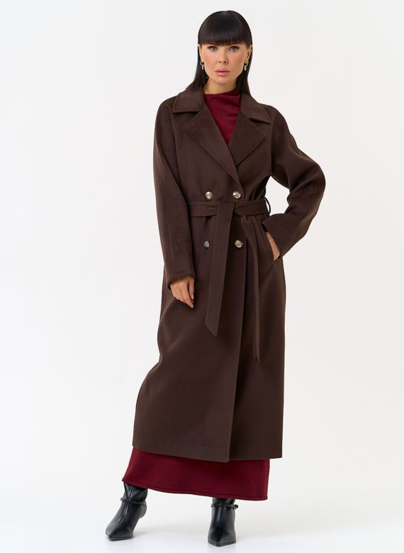Женское пальто  с акцентными пуговицами