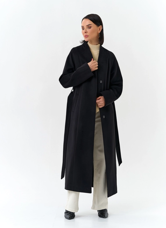 Женское пальто с поясом