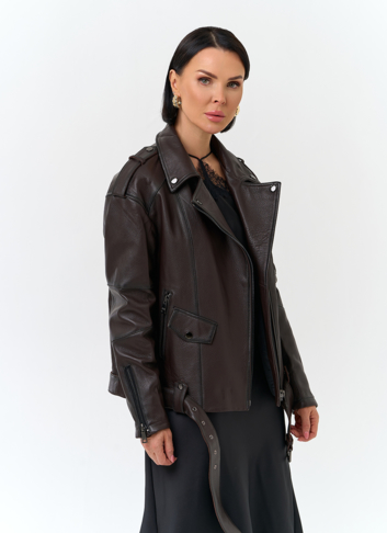 Женская косуха из натуральной кожи