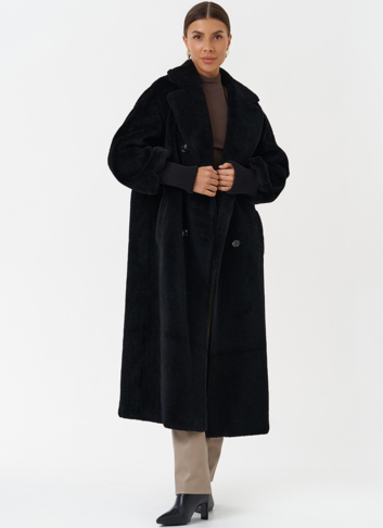 Пальто из шерсти с английским воротником
