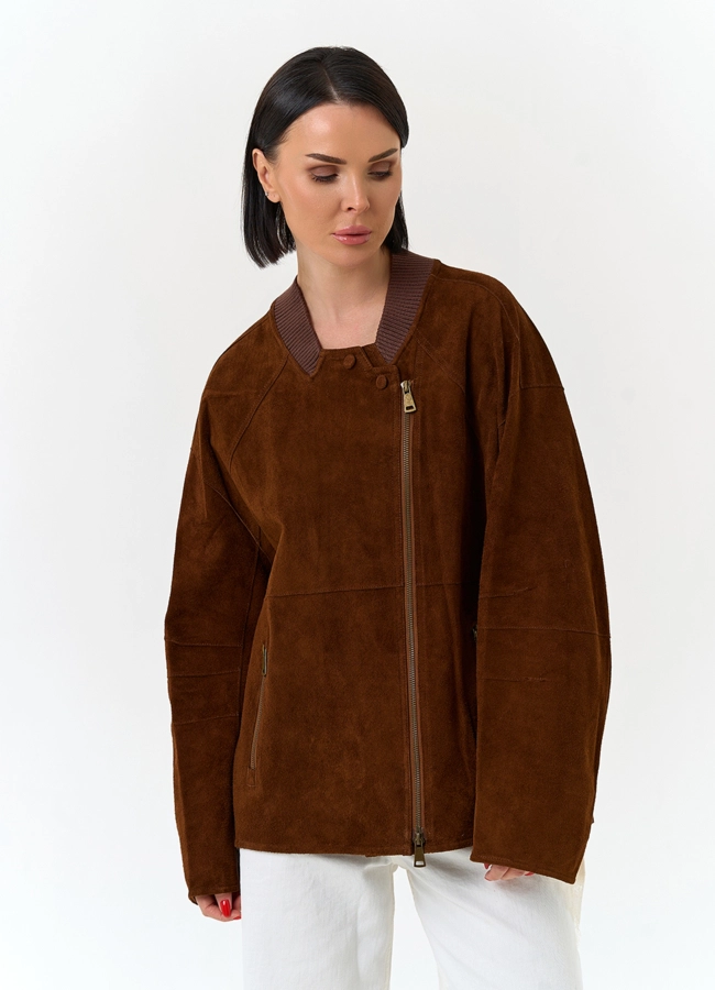 Женская куртка из натуральной замши  модель № 33103 универмаг малина