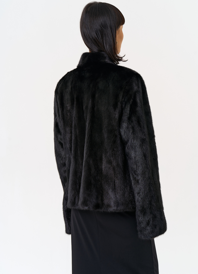 фото Укороченная шуба из меха норки  модель № 31602